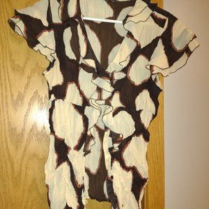 Giraffe pattern blouse